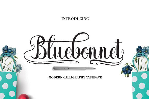 Bluebonnet: A Charming Decorative Script Font for Modern Creative Projects