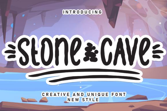 Introducing Stone Cave Font: A Rugged and Textured Typeface for Bold Design Projects