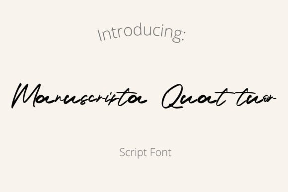 Manuscripta Quattuor Font Overview