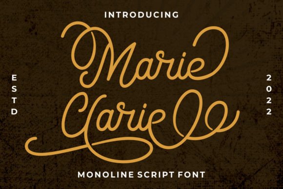Marie Clarie: A Timeless Monoline Script Font for Modern Design
